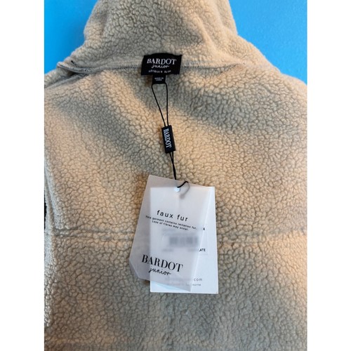 NWT BARDOT Junior Faux Freya Shearling Vest Chocolate Brown US Size 16 - Picture 6 of 7