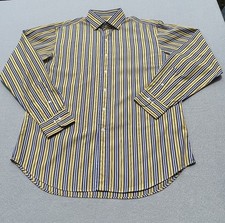 Polo Ralph Lauren Regent Classic Fit Shirt 16 1/2 L Blue Striped Button Up Shirt
