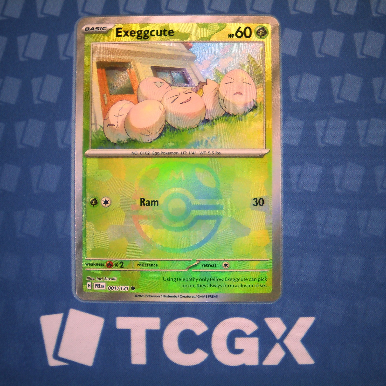 Pokemon - Exeggcute (Master Ball Pattern) - 001/131 - SV: Prismatic Evolution NM