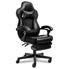 Ergonomic Video Gaming Chair w/ Footrest &Lumbar Support, Adjustable Swivel Seat