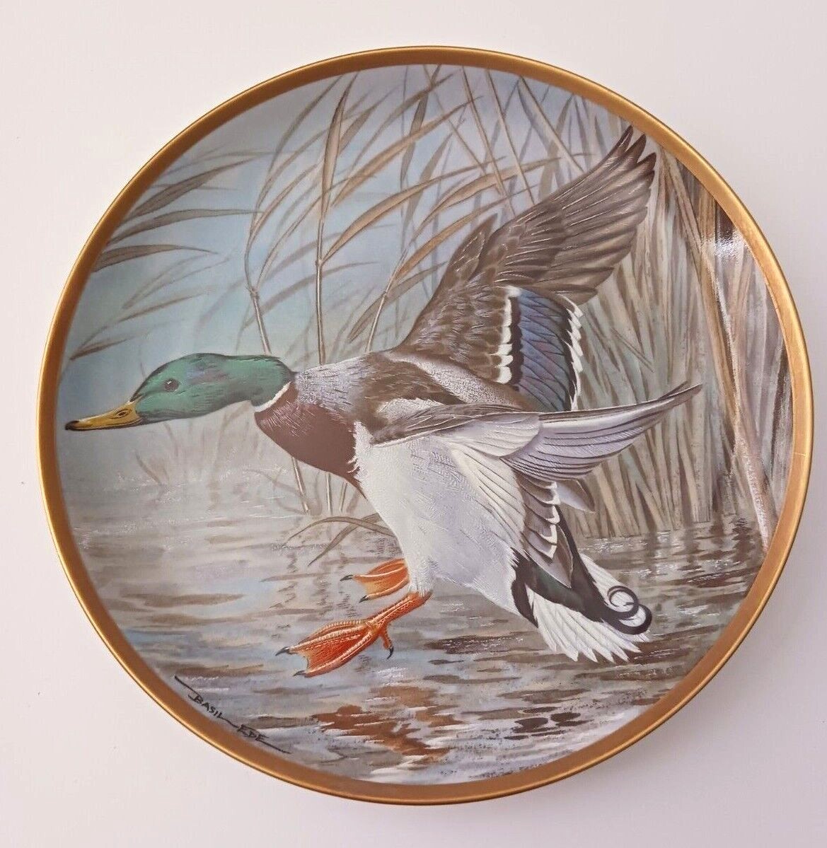 Franklin Porcelain MALLARD Water Birds of the World BASIL EDE 9 