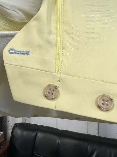 NEW Size 31 Men’s Lt. Yellow Dress Pant 100% Wool Sup. 150 Made In Italy R/$275 - Picture 2 of 3
