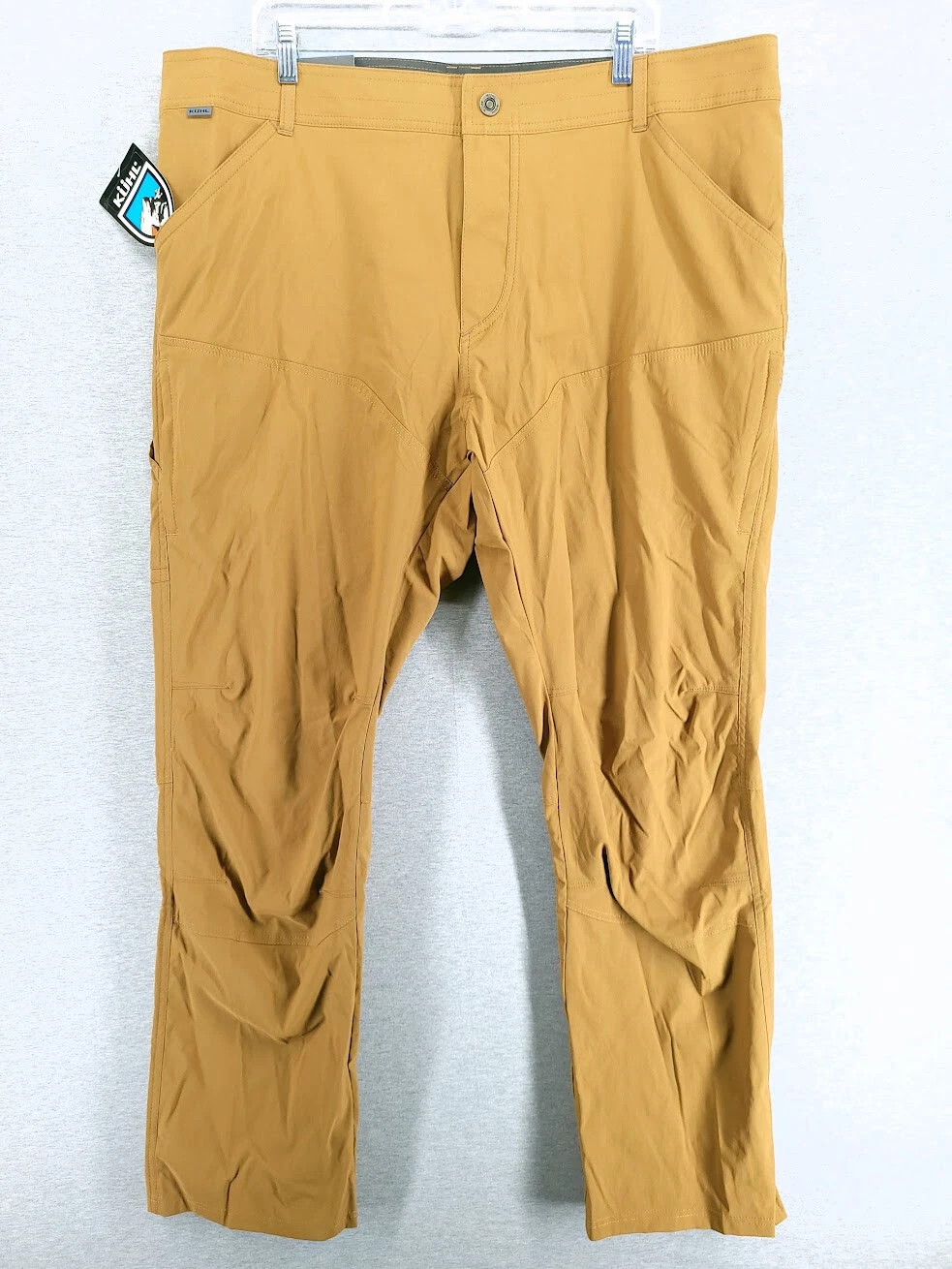 Kuhl Pants Mens 42x34 Brown Klassik Renegade Softshell Comfort Outdoor Logo New