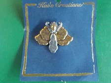 Vintage Silver & Gold Tone Silver Plated Brooch by Kat's Creations (CL 56)