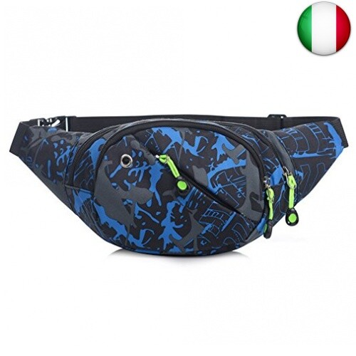 Marsupio Sportivo Unisex In Nylon Impermeabile, Con Cintura Regolabile, Per Corsa, Ciclismo, Viaggi E Attività Outdoor, Design Versatile