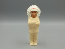 Vtg Doll Native American Boy Indian Chief Figurine Celluloid Plastic Toy Statue
