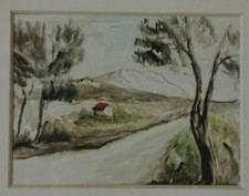 Barnier M. Aquarelle signée " La sainte Victoire Aix en
