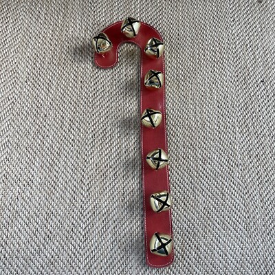 Christmas Sleigh Bell Strap For Decor 8 Brass Plated Bells