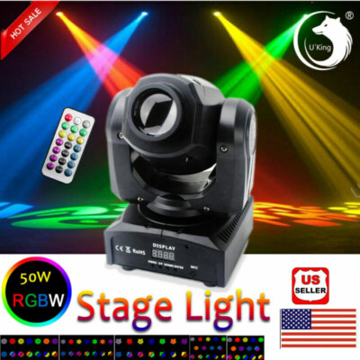 U`King 70W LED Moving Head GOBO DMX Stage Light Remote DJ Wedding Party Disco US