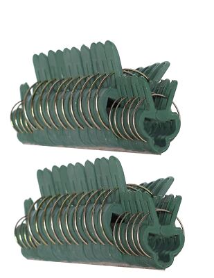 RamPro 40 Piece Green Gentle Gardening Plant & Flower Lever Loop Gripper Clip...
