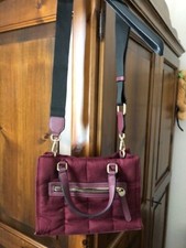 Borsetta in tessuto scamosciato color bordeaux