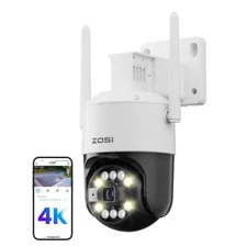 ZOSI 4K 8MP C296 WIFI6 PTZ WIFI Security IP Camera 2-Way Talk Camera Color Night