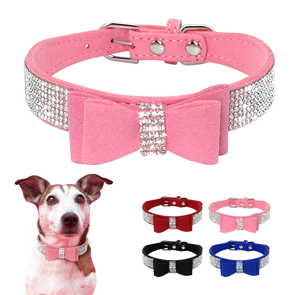 Collares gatos y perros de cristal para Chihuahua Rosa | eBay