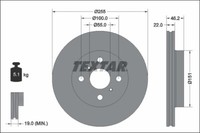 Textar 2X Bremsscheiben Vorne BelüFtet Beschichtet 92344803