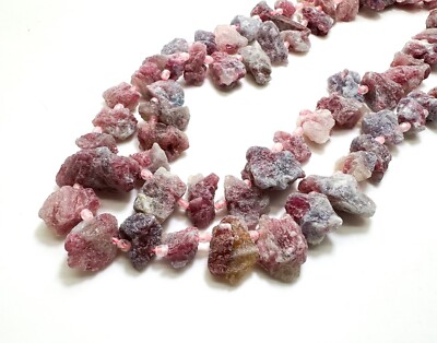 Natural Raw Pink Tourmaline Chips Rough Nugget Pebble Gemstone Beads PGS155