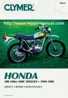 Honda 100 350cc OHC Singles 1969 1982 Motorcycle Repair Manual Clymer : M315