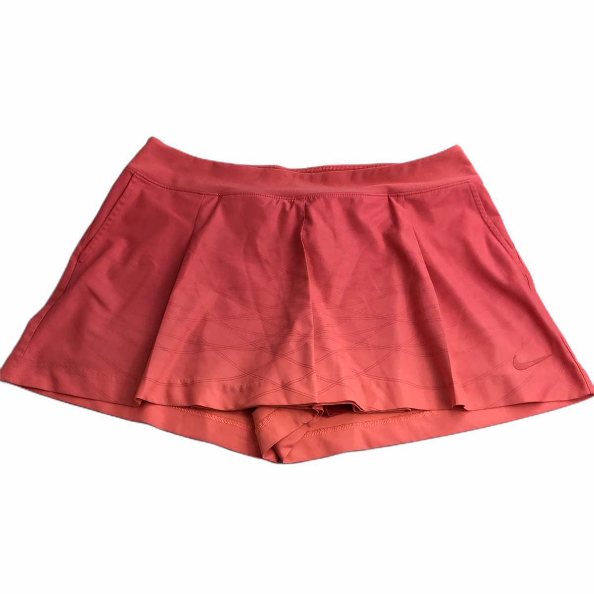 Nike Golf Tennis Skort Skirt w Spandex Shorts Pink Elastic Waistband XL