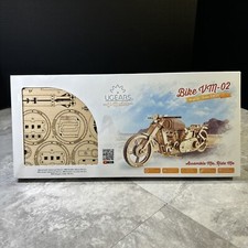 UGEARS V-Models Bike Motorcycle Wooden Mechanical Model 3D Puzzle Kit VM-02