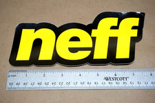 Neff Headwear Sticker 7.5 In X 3.5 In Blackyellow Skate Surf Snow Decal