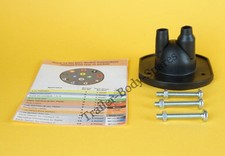 Twin Cable Entry Gasket Seal & Mounting Bolts for 13 Pin Socket Trailer Caravan