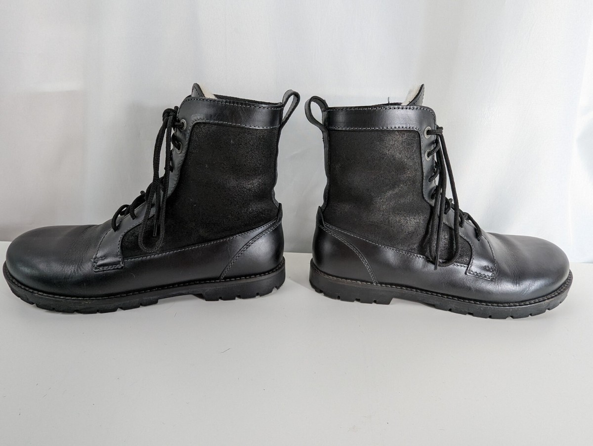 BIRKENSTOCK GILFORD High Lined Mid Calf Black Leather Lace