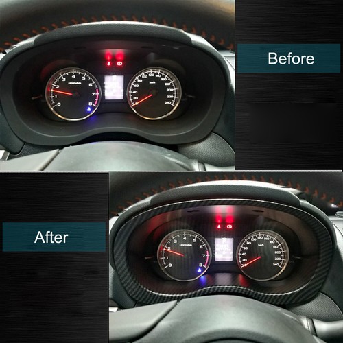For Subaru WRX STI 2015-2021 Carbon Fiber Look Dashboard Meter Frame Cover Trim - Picture 2 of 5