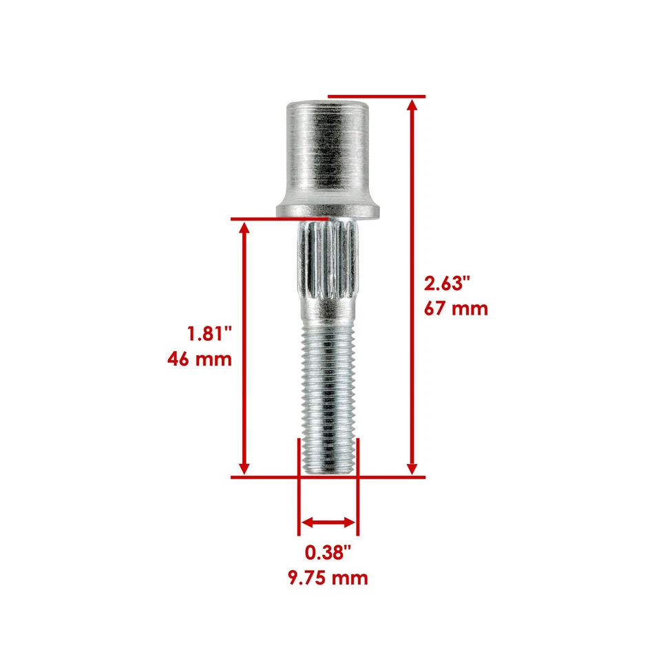 Caltric Front And Rear Wheel Nut And Bolts For Can-Am Outlander 570 4x4 2018 - Image 3 of 4