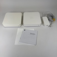  2 Apple AirPort Extreme Routers A1143  A1354  Adapter A1202 UNTESTED