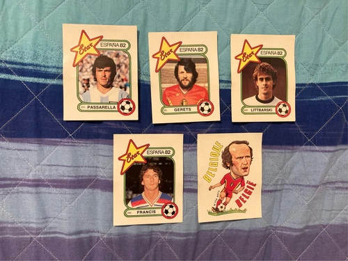 Raro Lotto 5 Figurine Calcio Originali Espana Panini 82 Spagna Star 1982
