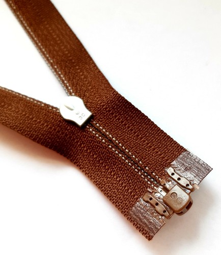 Zip Walnussbraun Divisible Disposable Nylon Size 3 YKK 900 Cipzár Молния - Picture 2 of 2