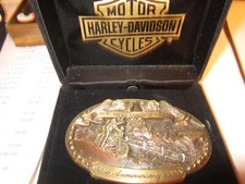 1990 Harley Davidson 50th Anniversary Belt Buckle Black Hills Commemorative 1122