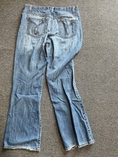 Calvin Klein Flare Women's Jeans SZ 12 High Rise Blue Wash Zip Fly Denim