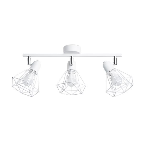 Plafonnier 3 Artemis blanc en acier E14 éclairage modulable triple