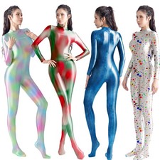 AMORESY Athena Glitter Satin Surfing Swimwear Jumpsuit Bodysuit Catsuit Playsuit