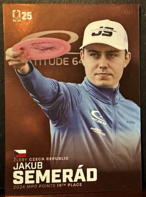 DGPT 2025 Jakub Semerad Bronze Disc Golf Trading Card Serial #10/10