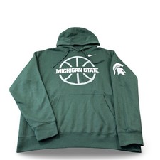 Nike Michigan State Spartans Basketball Icon Club Fleece Pullover Hoodie Mens XL