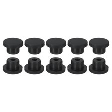 Silicone Rubber Hole Plug Soft Flexible Stopper for 14-15mm Hole Black 10Pcs