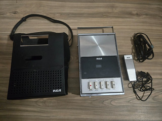RCA Cassette Tape Recorder With Microphone and A/C Power Cord Vintage As Is