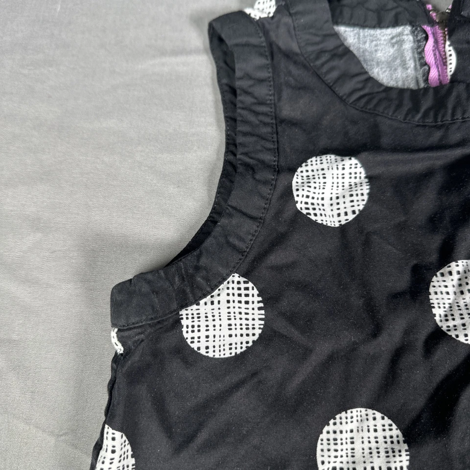 Blusa Gymboree Niñas Negra Sin Mangas Púrpura Volantes Talla 8 Foto 4 de 4