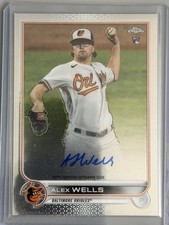 2022 Topps Chrome - Rookie Autographs Alex Wells #RA-AW (AU, RC)