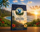 EXTRA FANCY HAWAIIAN KONA COFFEE BEANS MEDIUM ROAST WHOLE BEAN 5 LBS in 1LB BAGS