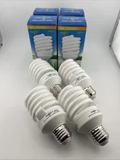 ⚡️Lot Of 4⚡️23 Watt T2 Mini Spiral 50K 1600 Lumens Medium Base 120 Volt