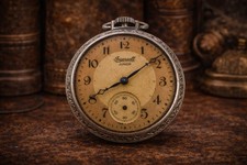          Classic Ingersoll Junior Pocket Watch Beautiful Patina - Vintage         