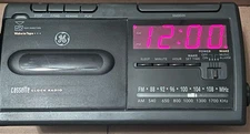 General Electric GE 7-4936A AM/FM Radio Cassette Alarm Clock Vintage TESTED VGC