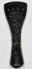 Handmade Carved Ebony violin tailpiece 4/4. Dragon High Relief design  4