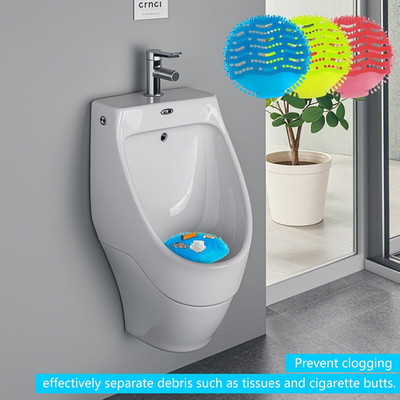 Urinal Screen Deodorizer(12 Pack), Free Gloves-3D Wave Anti-Splash Urinal Cak...