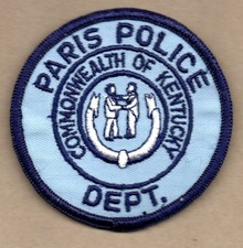 Paris (KY) PD Police Patch