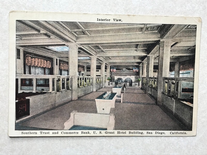 P680 Vintage Postcard Southern Trust and Commerce Bank San Diego California CA
