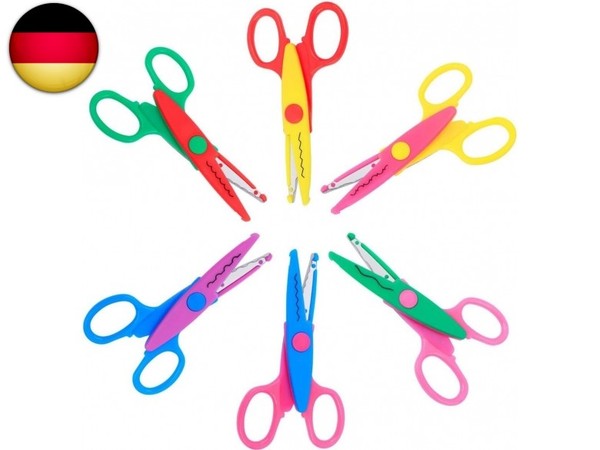 6 StüCk Bastelschere Set – Zickzackschere &Amp; Wellenschere – Zick Zack Schere-image