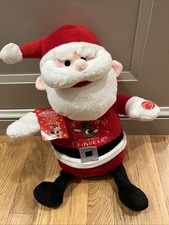 DAN DEE Light-Up Singing 11" Santa Claus Plush "Rudolph Red Nose Reindeer"
